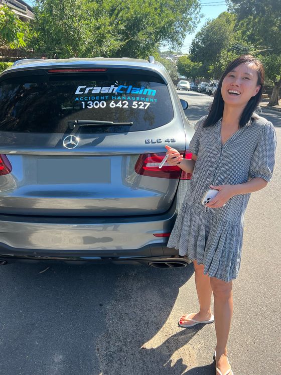 Verified CrashClaim customer with their vehicle