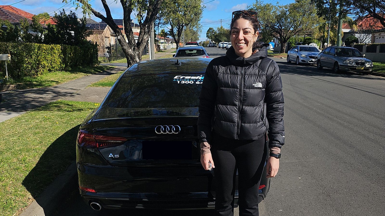 Not-at-fault customer with a prestige Audi accident replacement vehicle in NSW