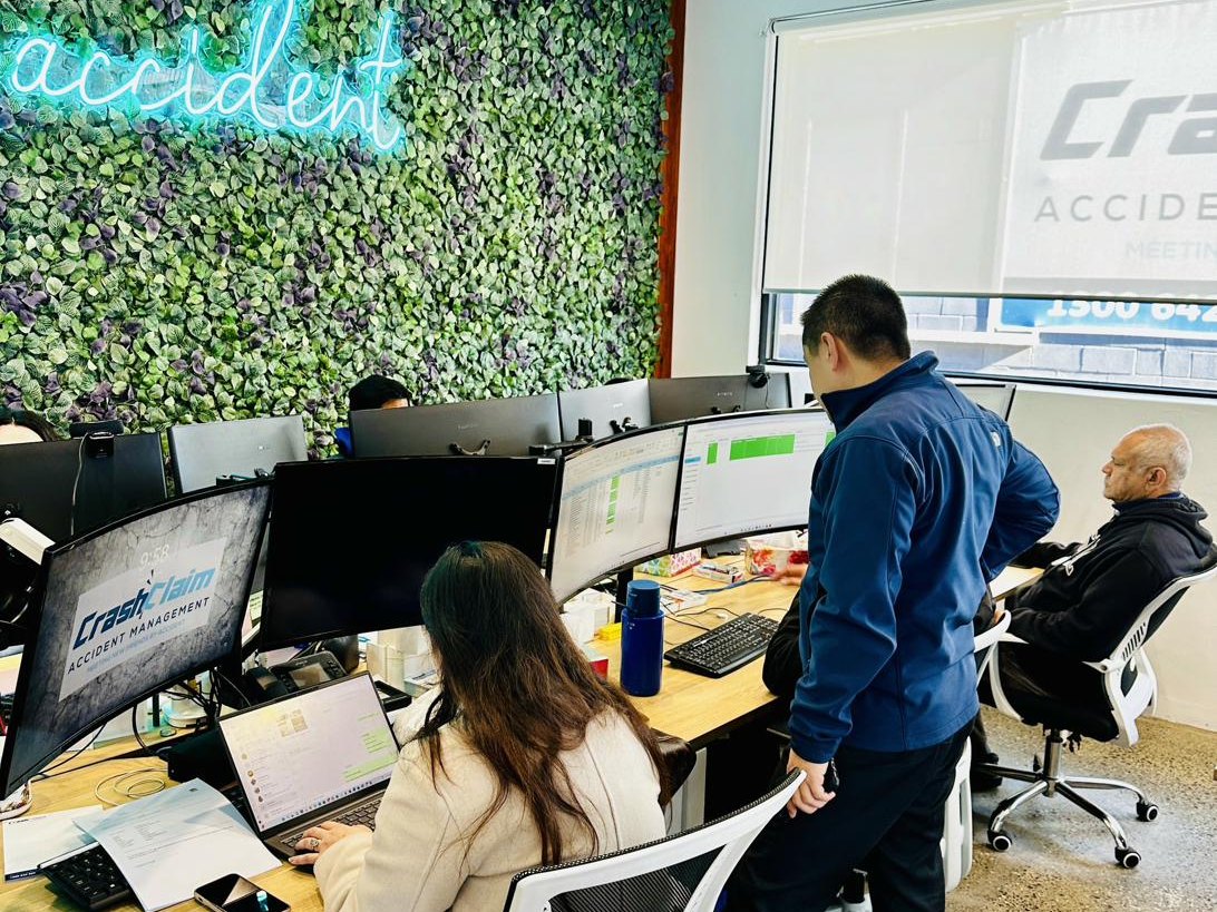 CrashClaim team managing claims at the NSW office